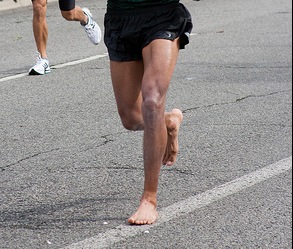 barefoot runner feet